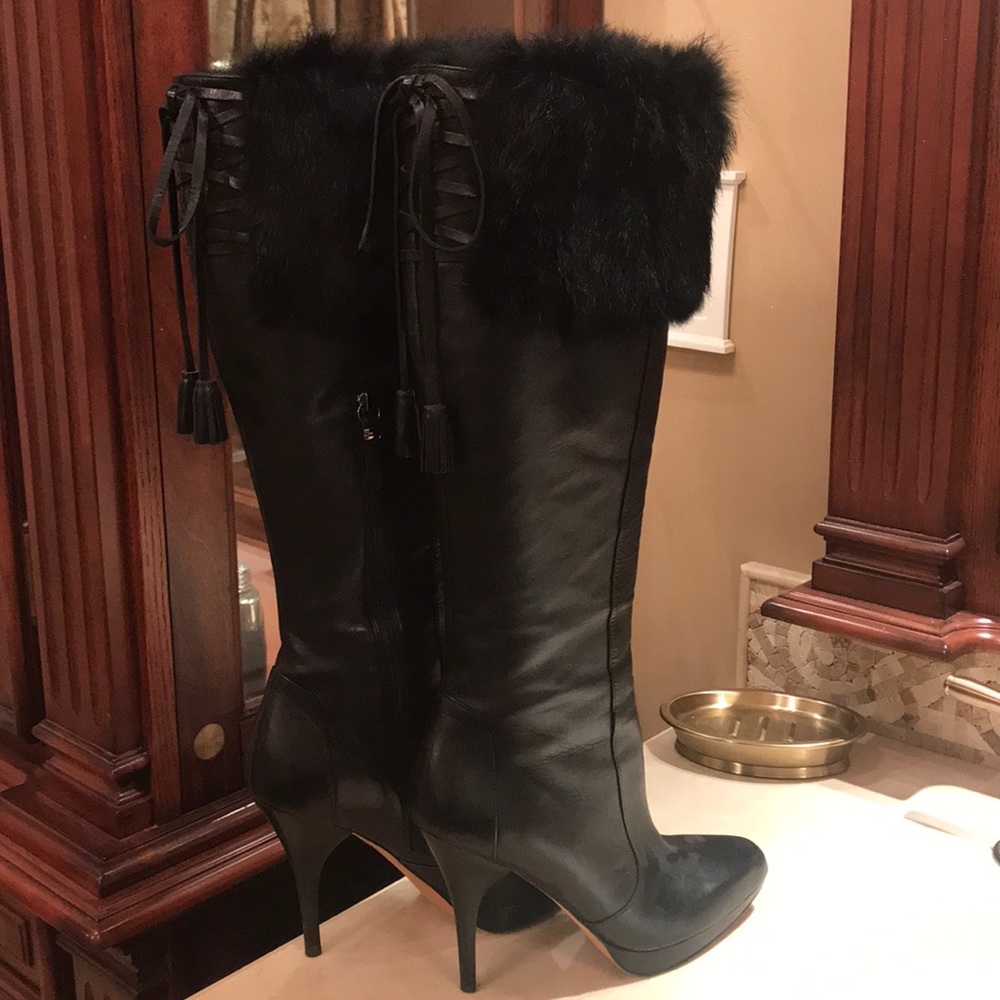 Via spiga heel boots